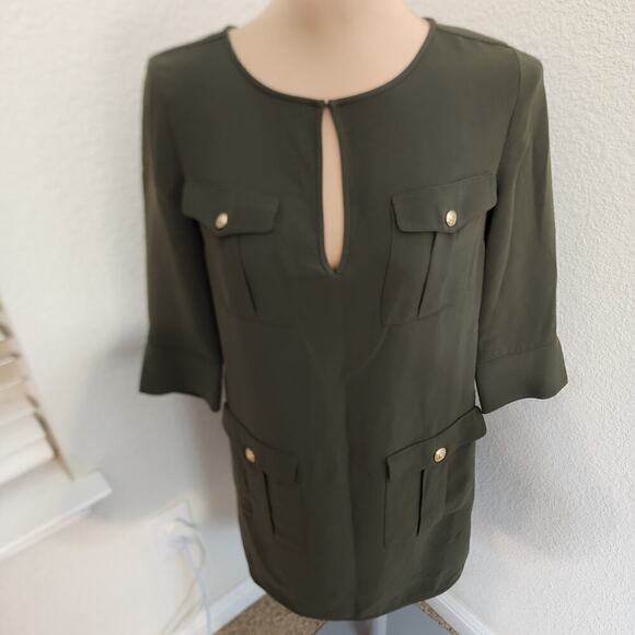 Diane Von Furstenberg Olive Green Agness Dress size 0 - Picture 2 of 16